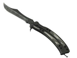 ★ Butterfly Knife | Black Laminate (Battle-Scarred)
