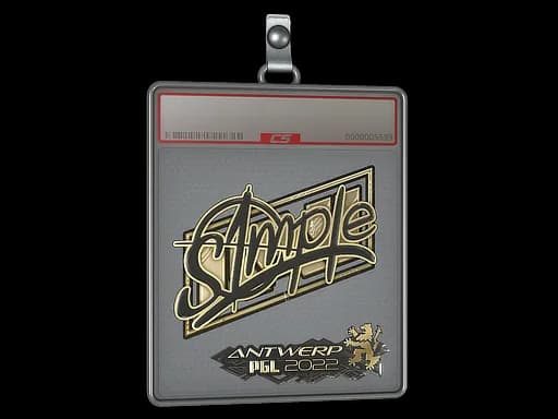 Sticker Slab | s1mple (Gold) | Antwerp 2022