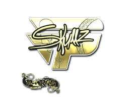 Sticker | skullz (Gold) | Paris 2023
